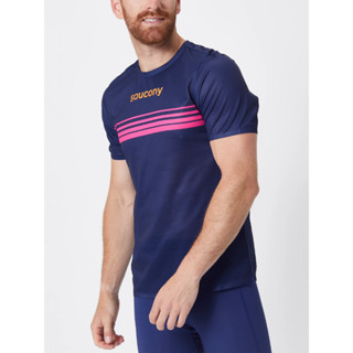 Saucony Mens Elite Short Sleeve : เสื้อสำหรับออกกำลังกาย