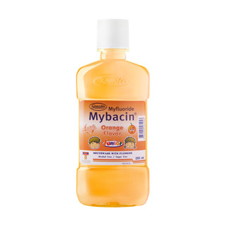 [&gt;Myfluoride ส้ม 250 ml&lt;] น้ำยาบ้วนปากเด็ก มายบาซิน จูเนียร์ น้ำยาบ้วนปาก กลิ่นส้ม 250 ml.(หมดอายุ25/7/25)