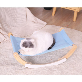 Cat bed ที่นอนแมว แบบโยกได้ เปลแมว 30x57x20 cm สีฟ้า ST210525-22