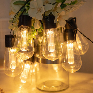 LED Solar Fairy String Lights Outdoor Christmas Garland Decoration Light Bulb IP65 Waterproof Wedding Lamp For Garden