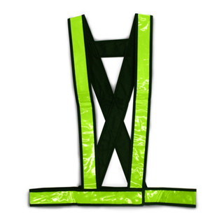 เสื้อจราจร TRAFF แบบสายคาดจราจรสีเขียวขนาด 2 นิ้ว MT015