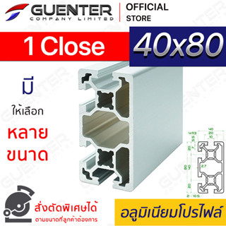 อลูมิเนียมโปรไฟล์ 40×80 1 Close มีหลายขนาด (สั่งตัดได้) ยาวสุด 1 เมตร สินค้ามาตรฐาน คุณภาพดี ราคาถูกสุด!!!