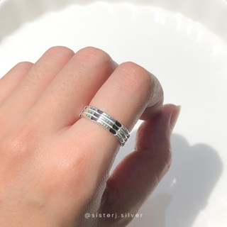 Sister J. basic ring 3 row แหวนเงินแท้ 3 แถว /silver925