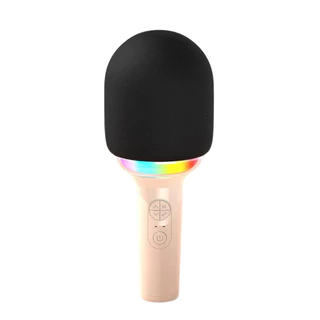 Karaoke Microphone Bluetooth ไมค์ร้องเพลงไร้สาย ไมโครโฟนบลูทูธ ไฟมีแสงกระพริบสี rainbow สวยน่ารัก ไมโคนโฟนคาราโอเกะ