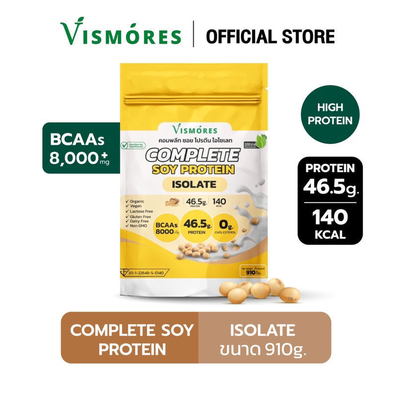 Soy Protein Isolate ถั่วเหลือง ซอย โปรตีน ไอโซเลท Non Whey เวย์ ลดไขมัน เพิ่มกล้ามเนื้อ plant base