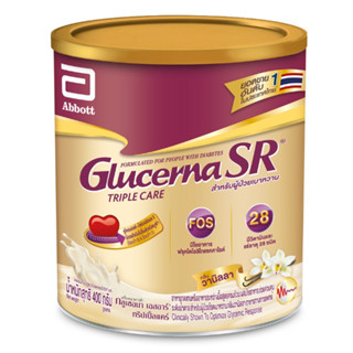 Abbott Glucerna Sr Triple Care 400g.รสวนิลา สุขภาพ อาหารเสริม นมผง อาหารทดแทนมื้ออาหาร