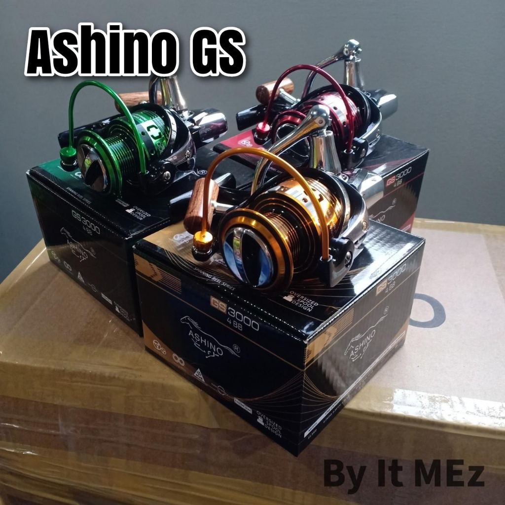 ของแท้ ราคาถูก รอกตกปลา รอกสปิน รอกอาชิโน่ Ashino GS รุ่นใหม่ หมุนลื่น สีสวย สินค้าพร้อมส่ง ต้องมี Spinning reel