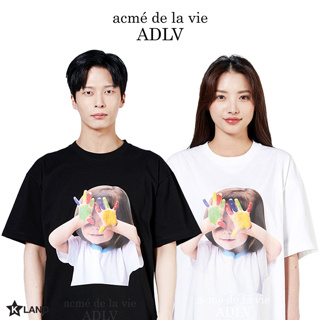 ADLV ( acmé de la vie) BABY FACE SHORT SLEEVE T-SHIRT BLACK COLORFUL HANDS (ADL22TS0005U)