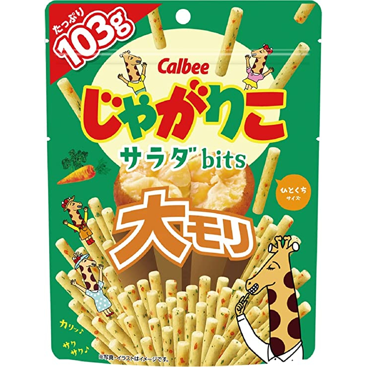 Calbee Jagarico สลัดบิต ขนาดใหญ่ 103 กรัม X 12 ถุง ส่งตรงจากญี่ปุ่น