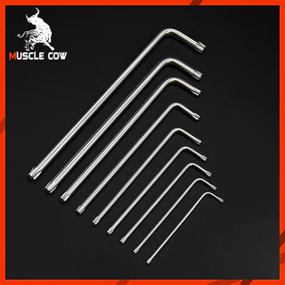 MUSCLE COW กุญแจหกเหลี่ยม 9 ชิ้น เหล็กเกรด CR-V แท้ 100% แข็งแรง ทนทาน มีให้เลือก หัวบอล ,หัวตรง ,หัวดาว(มีรู) ประแจแอล