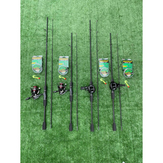 ชุดคันพร้อมตก Black hold แถมฟรี  -สายPeถัก4 สีเทา#0.8  -กิ๊ฟUL#1 -สายช็อคหลีด -หนอนยางหัวจิ๊ก