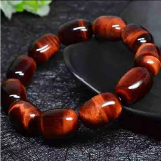 ธรรมชาติ Tiger Eye สร้อยข้อมือหินถังลูกปัดสำหรับชายและหญิง Tiger Eye Stone สร้อยข้อมือคู่โอนอุปกรณ์ลูกปัด