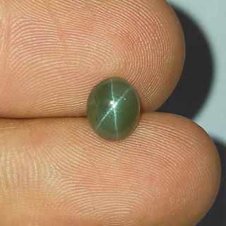 พลอย สตาร์ คริโซเบริล ไพฑูรย์ ดิบ แท้ ธรรมชาติ ( Unheated Natural Star Chrysoberyl Free certificate ) หนัก 1.56 กะรัต