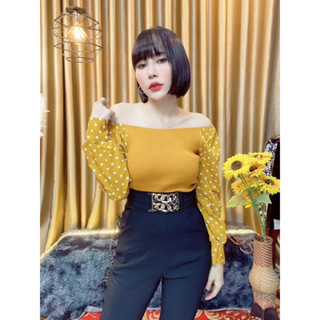 เสื้อไหมพรหมใส่สบายไม่ร้อนแต่งตรงแขน