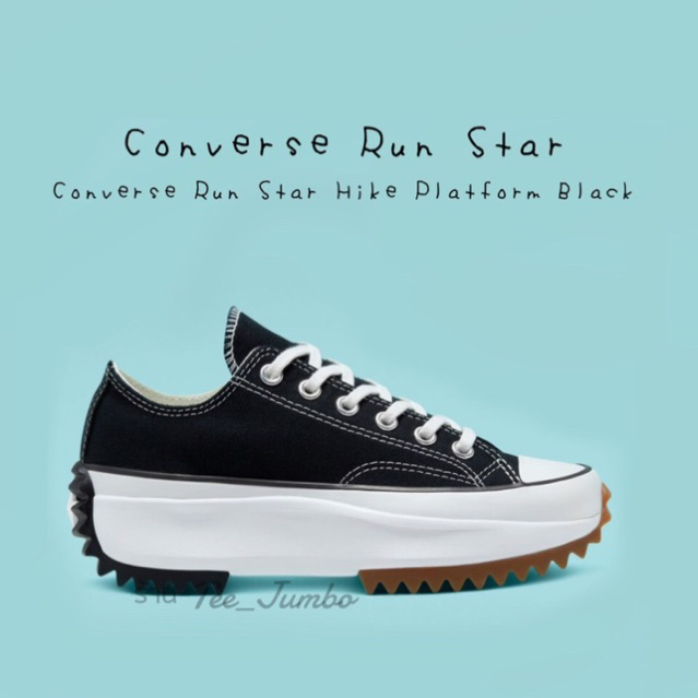 รองเท้า Converse Run Star Hike Canvas Low Top Black 🌲🔥 สินค้าพร้อมกล่อง รองเท้าสีดำ