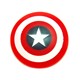 Lego part (ชิ้นส่วนเลโก้) No75902pb01 Minifigure, Shield Circular Convex Face with Bullseye with Captain America Star