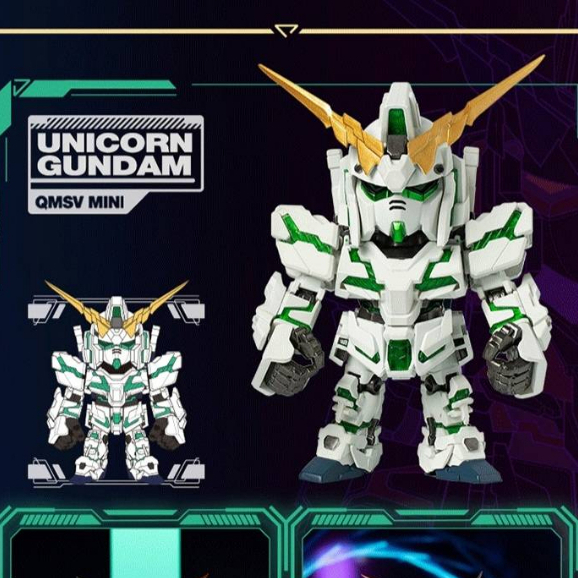 🌈พร้อมส่ง🌈กันดั้ม หุ่นยนต์กันดั้ม QMSV mini RX-0 UNICORN GUNDAM series X BANDAI NAMCO