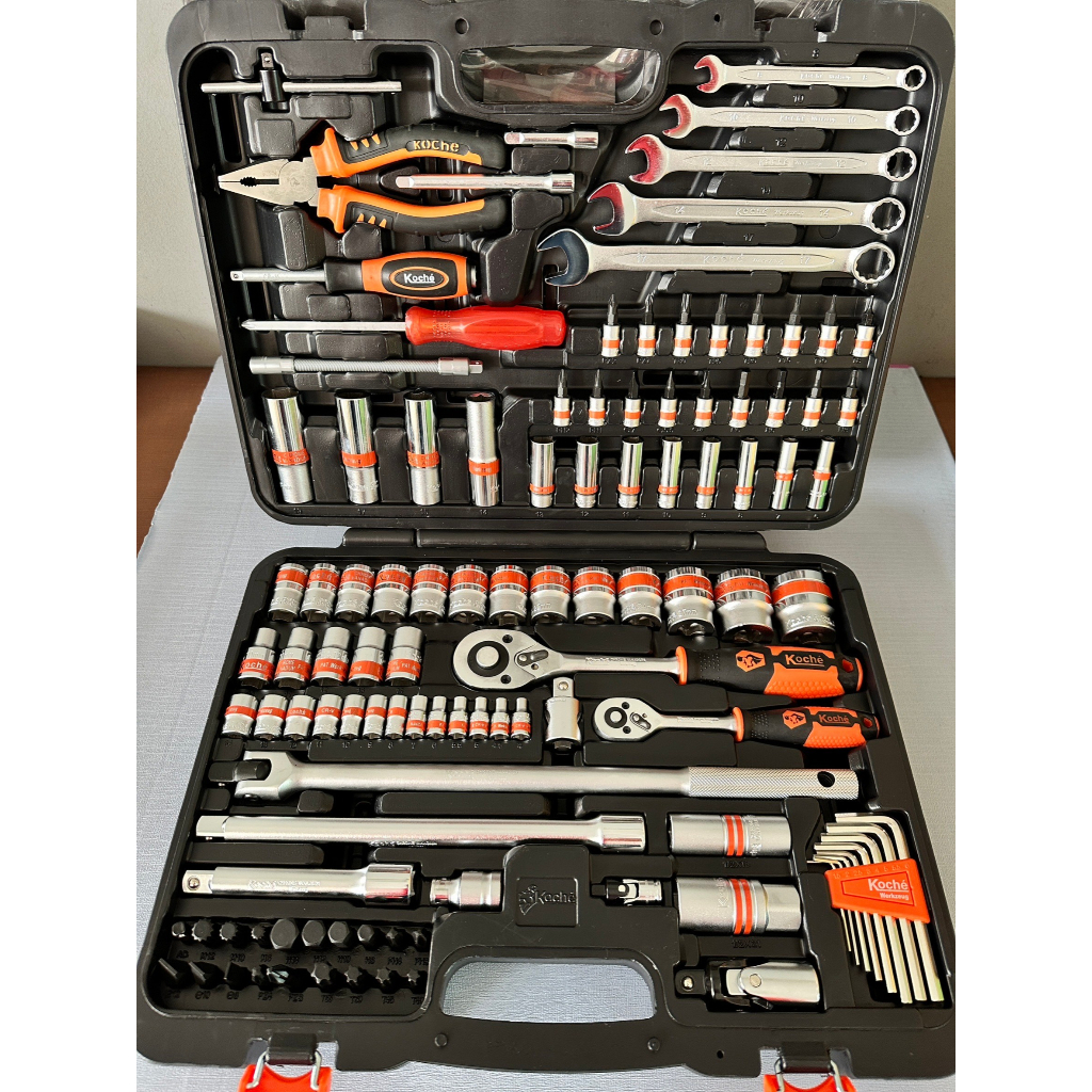 ประแจบล็อก บล็อกชุด ชุด เครื่องมือ ชุดบล็อก เอนกประสงค์ KOCHE ชุดใหญ่ 1/2'' + 1/4'' [ โคเช่ ] 111 ชิ