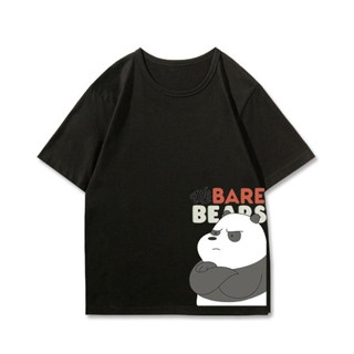 We Bare Bears ลายการ์ตูนอนิเมะ เสื้อยืดผู้ชายแขนสั้น แฟชั่นเกาหลี