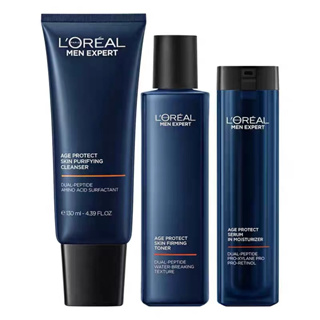 LOreal mens firming anti-aging set skin care facial cleanser toner milk Bosein