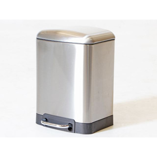 Trash Can ถังขยะสแตนเลส เกรด410 soft close มีฝา 6 ลิตร 24x18x33 cm HSP-6L