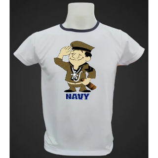 เสื้อน๊อตทหารเรือ สกรีนลาย Navy