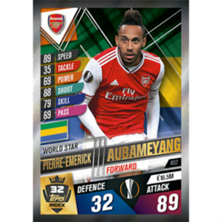 Pierre-Emerick Aubameyang (Arsenal) W32.  MATCH ATTAX 101 2019/20 - WORLD STAR