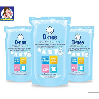 🍀D-NEE น้ำยาซักผ้า ไลฟ์ลี่ เด็ก2ปี+ สูตรแอนตี้แบคทีเรีย ถุงแบบเติม (600 ml.) สีฟ้า