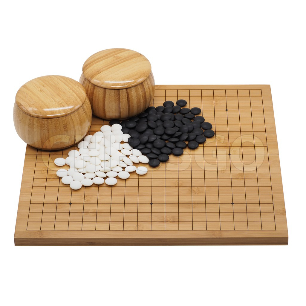 [Super_Chess] ชุดหมากล้อมไม้ไผ่มาตรฐาน19เส้น(เม็ดเมลามีน)