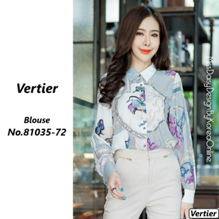 Vertier เสื้อแขนยาว No.81035 ผ้า Polyester 100% พิมพ์ลาย