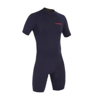 neoprene Shorty Surfing wetsuit 100 mens 1.5mm  navy blue ชุดเว็ทสูทโต้คลื่นขาสั้นนีโอพรีน 1.5 มม. สำหรับผู้ชายรุ่น 100