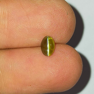 พลอย ตาแมว คริโซเบริล ไพฑูรย์ ดิบ แท้ ธรรมชาติ ( Unheated Natural Chrysoberyl ) หนัก 1.02 กะรัต