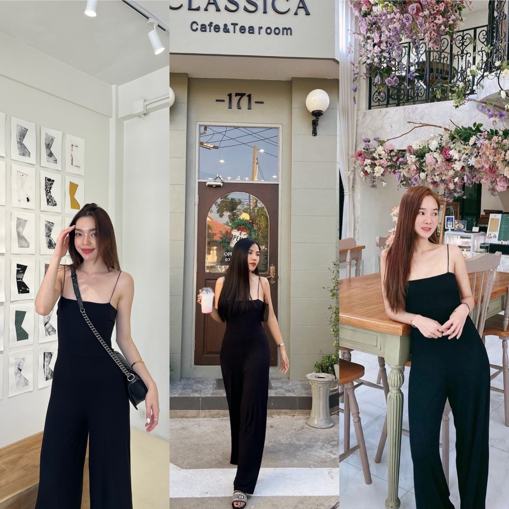 lichy jumpsuit – จั๊มสูทขายาว สายเดี่ยว สายสปาเก็ตตี้