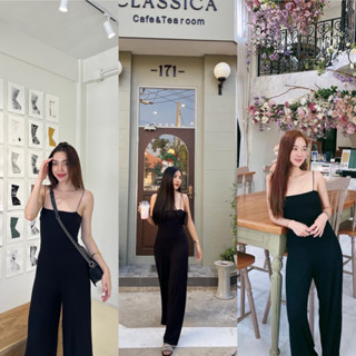 lichy jumpsuit - จั๊มสูทขายาว สายเดี่ยว สายสปาเก็ตตี้