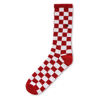 [ของแท้ ส่งฟรี จากไทย] VANS CHECKERBOARD CREW II (9.5-13, 1PK) - RED-WHITE CHECK