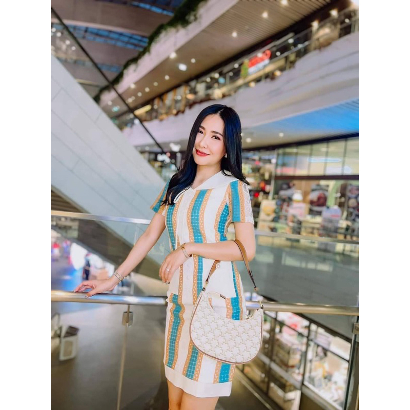 มินิเดรสลูกไม้ คอปกทหารเรือ ใส่สวยเข้ารูป เดรสงานป้าย Size S-2XL💕งานป้าย Si-am💕