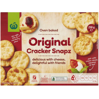 นำเข้าจากออสเตรเลีย🇦🇺แครกเกอร์ออริจินัล ขนมปังกรอบนำเข้า 250กรัม Oven baked Original cracker snapz