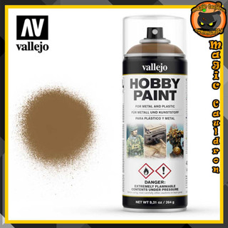 Leather Brown Spray paint 400ml. Vallejo Aerosol สีอะคริลิคสูตรน้ำ