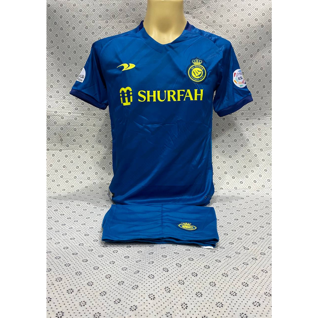 เสื้อฟุตบอล ที่ม ALNASSR เสื้อพร้อมกางเกงใหม่ล่าสุดชุดกีฬา 2023 เนื้อผ้าดีใส่สบาย