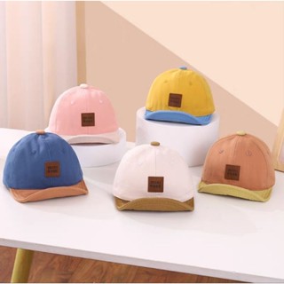 [พร้อมส่ง] หมวกเด็ก 4เดือน - 2ปี รอบหัว:46-48 cm. หมวกแก๊ปเด็ก (Cap) สีพาสเทลทูโทน ติดป้าย " mini ROBE  " หมวกแฟชั่นเด็ก