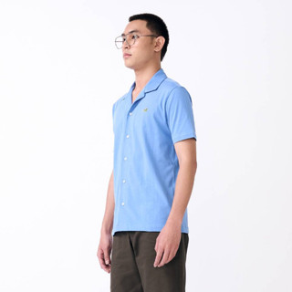 TRANQUIL BLUE CUBAN SHIRT CUSTOM FIT เสื้อเชิ้ตคิวบาสีฟ้าทรงคัสตอมฟิต