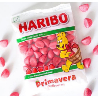 พร้อมส่ง!!! เยลลี่สตอเบอรี่ Haribo primavera strawberry 200g. .ฮาริโบ มาสเมลโลว์รสสตอเบอรี่นำเข้าจากเยอรมัน🇩🇪