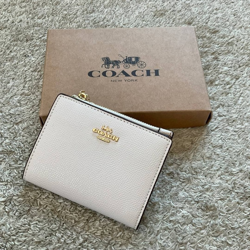 🍒 coach snap wallet in signature  canvas กระเป๋าสตางค์ใบสั้น