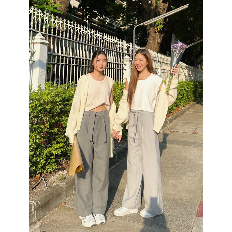 abigail pants กางเกงเอวสูง กางเกงขากระบอก ผ้านิ่ม ทรงพริ้ว ราคา ถูกที่สุด ดีลบีเคเค แกลเลอรีภาพที่ 9