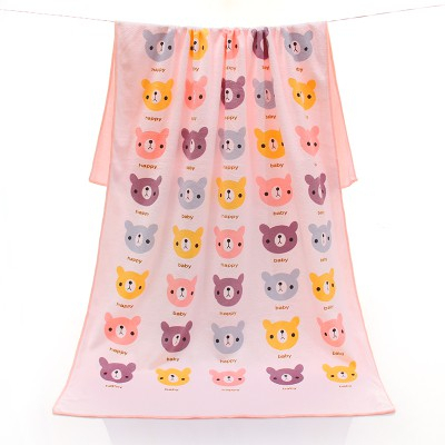 70x140cm ผ้าเช็ดตัวนาโนลายหมี ผ้าขนหนูปั้มลายหมี สินค้ามีคุณภาพ พร้อมส่งจากไทย AAA (Update)