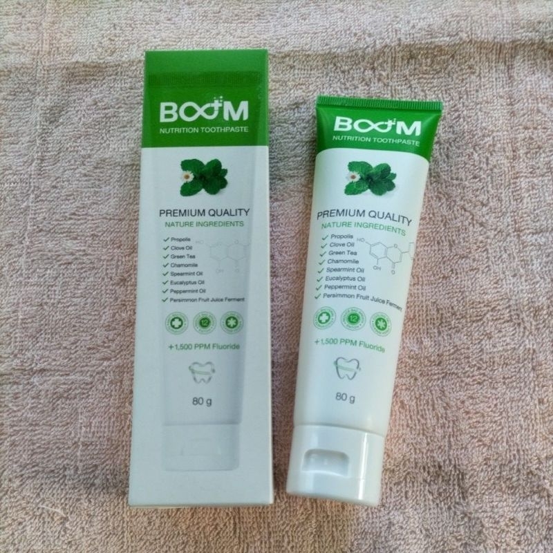 ยาสีฟันBOOM ยาสีฟันสมุนไพรฟลูออไรด์เข้มข้นพื่อสุขภาพฟันที่ดี