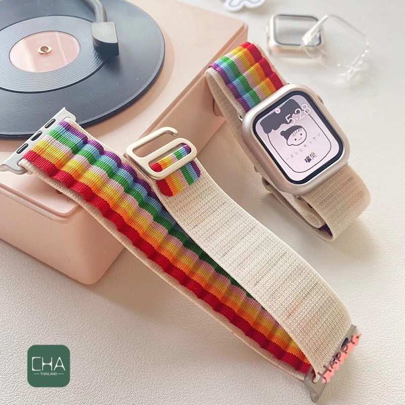 สายสําหรับแอปเปลวอช 40/44/45/41/46มม สายนาฬิกา for iWatch Ultra 3 2 SE Series 11 10 9 8 7 6 5 4 สาย ultra 8 pro สายsix