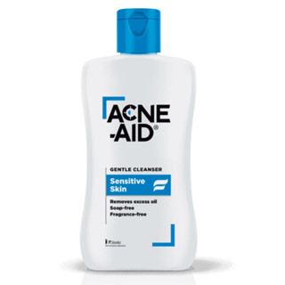 Acne Aid Gentle Cleanser / แอคเน่ เอดเจนเทิลคลีนเซอร์ (สีฟ้า) ขนาด 100 มล. :: สำหรับผู้มีปัญหาสิว ผิวแห้ง ถึงผิวผสม ::