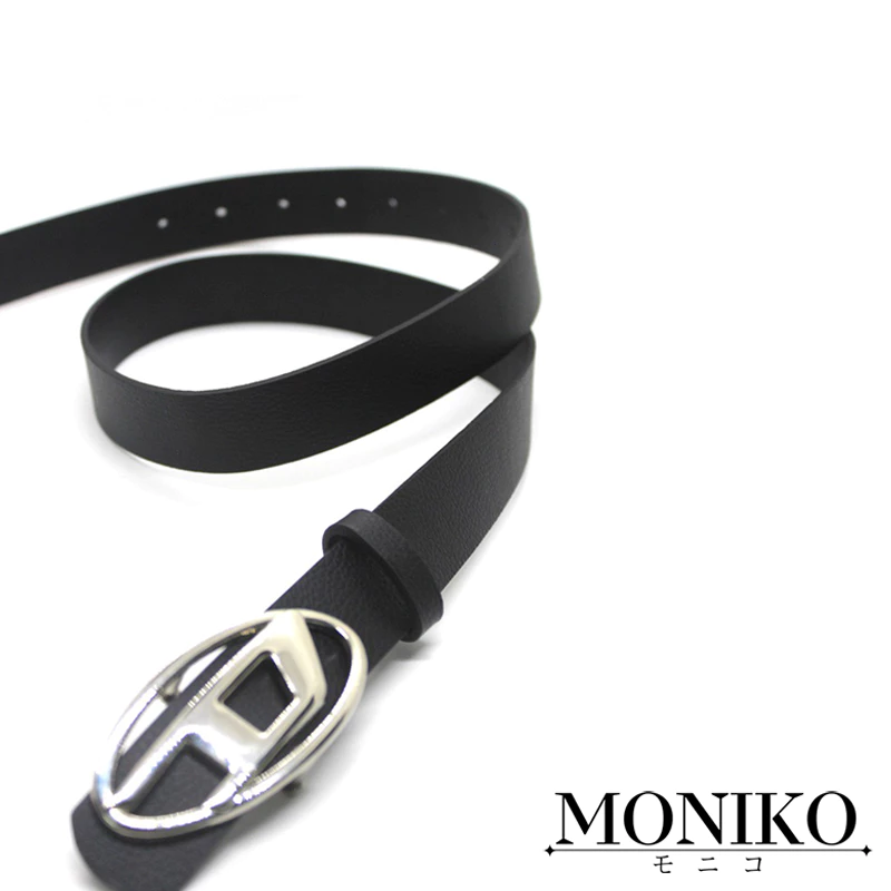 MONIKO ผู้หญิง เข็มขัดพังก์ ปรับได้ เข้ากับทุกการแต่งกาย หัวเข็มขัด ลายตัวอักษร D กางเกง ตกแต่ง หนัง PU เข็มขัดเอว thumbnail 4