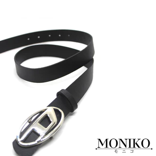 MONIKO ผู้หญิง เข็มขัดพังก์ ปรับได้ เข้ากับทุกการแต่งกาย หัวเข็มขัด ลายตัวอักษร D กางเกง ตกแต่ง หนัง PU เข็มขัดเอว